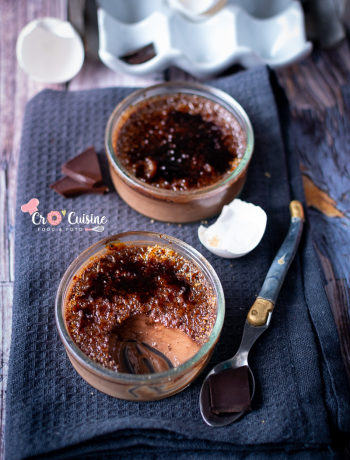 crème brûlée tout chocolat idéale pour un dessert confort ou un café gourmand