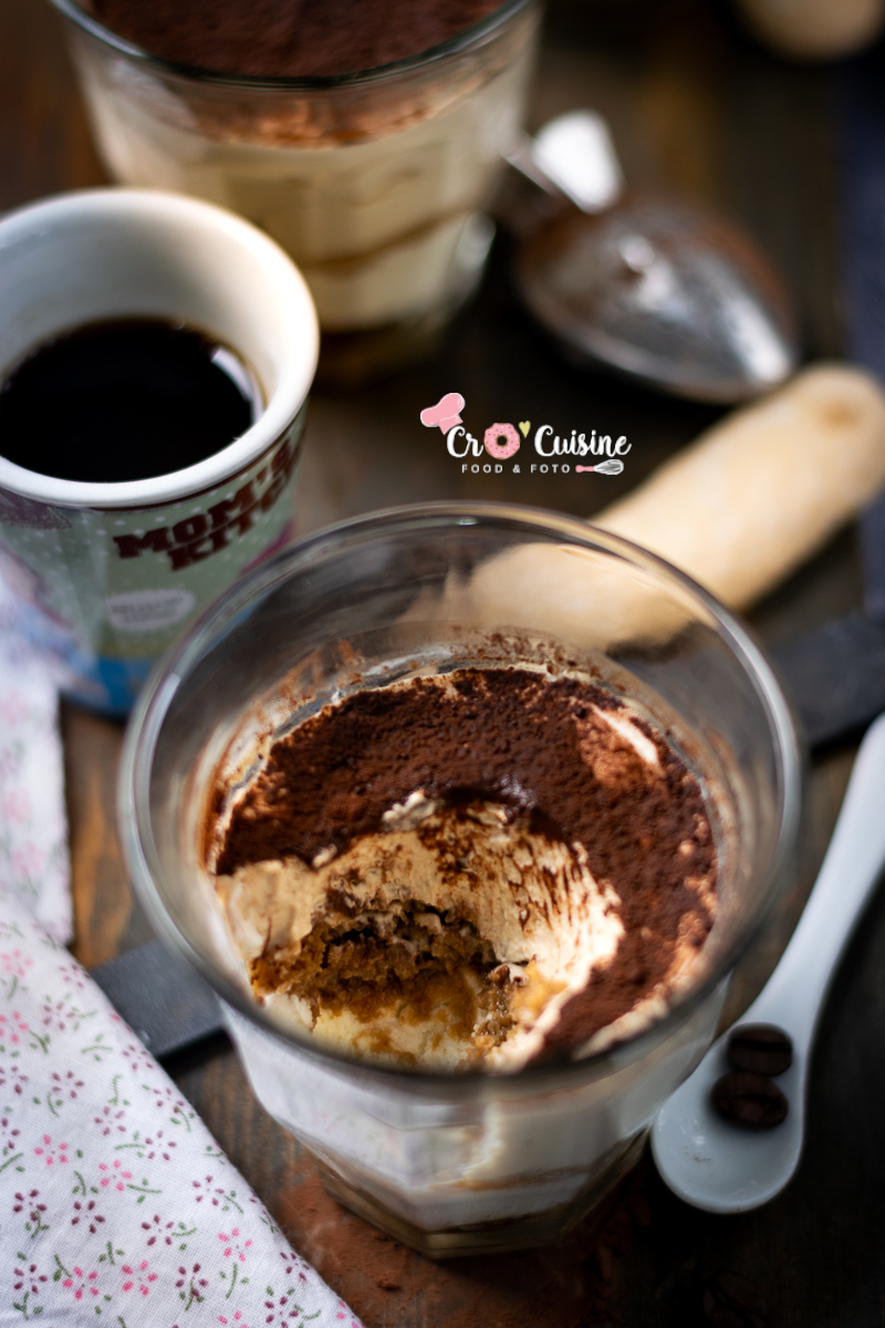Verrine café tiramisu sans crème aux œufs idéal pour un plaisir gourmand